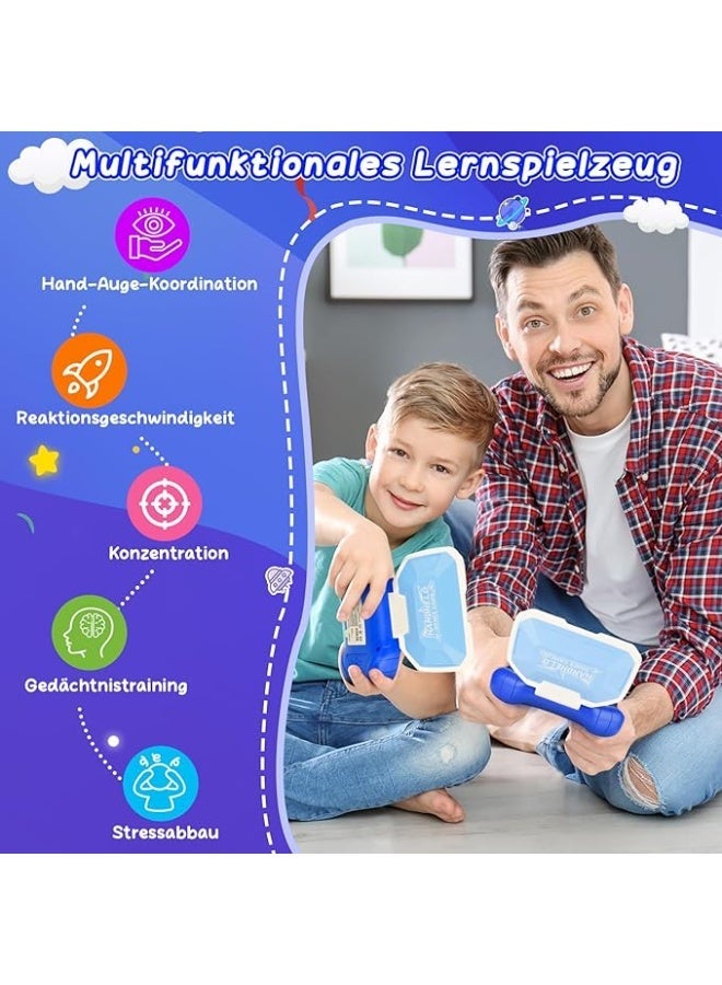 جهاز رقص محمول للأطفال - لعبة بأطراف الأصابع مزودة بأضواء، 4 أوضاع، جهاز لعبة رقص تفاعلي للأصابع مع وظائف تدريب الذاكرة وتخفيف التوتر، لعبة تعليمية محمولة تحتوي على 999 مستوى / هدية عيد ميلاد (أزرق) - Image 5